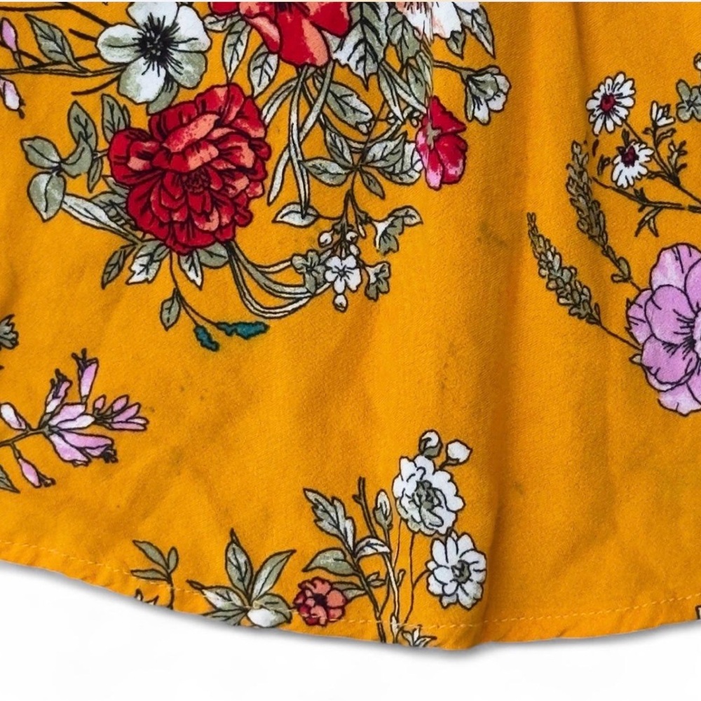 Bleuh Ciel Yellow Floral High Low Dress - Picture 6 of 6